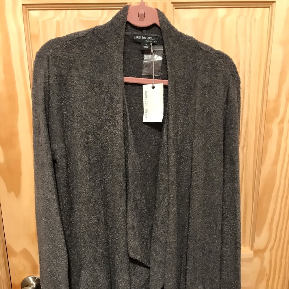 Barefoot Dreams CozyChic Lite Island Wrap Graphite L/XL